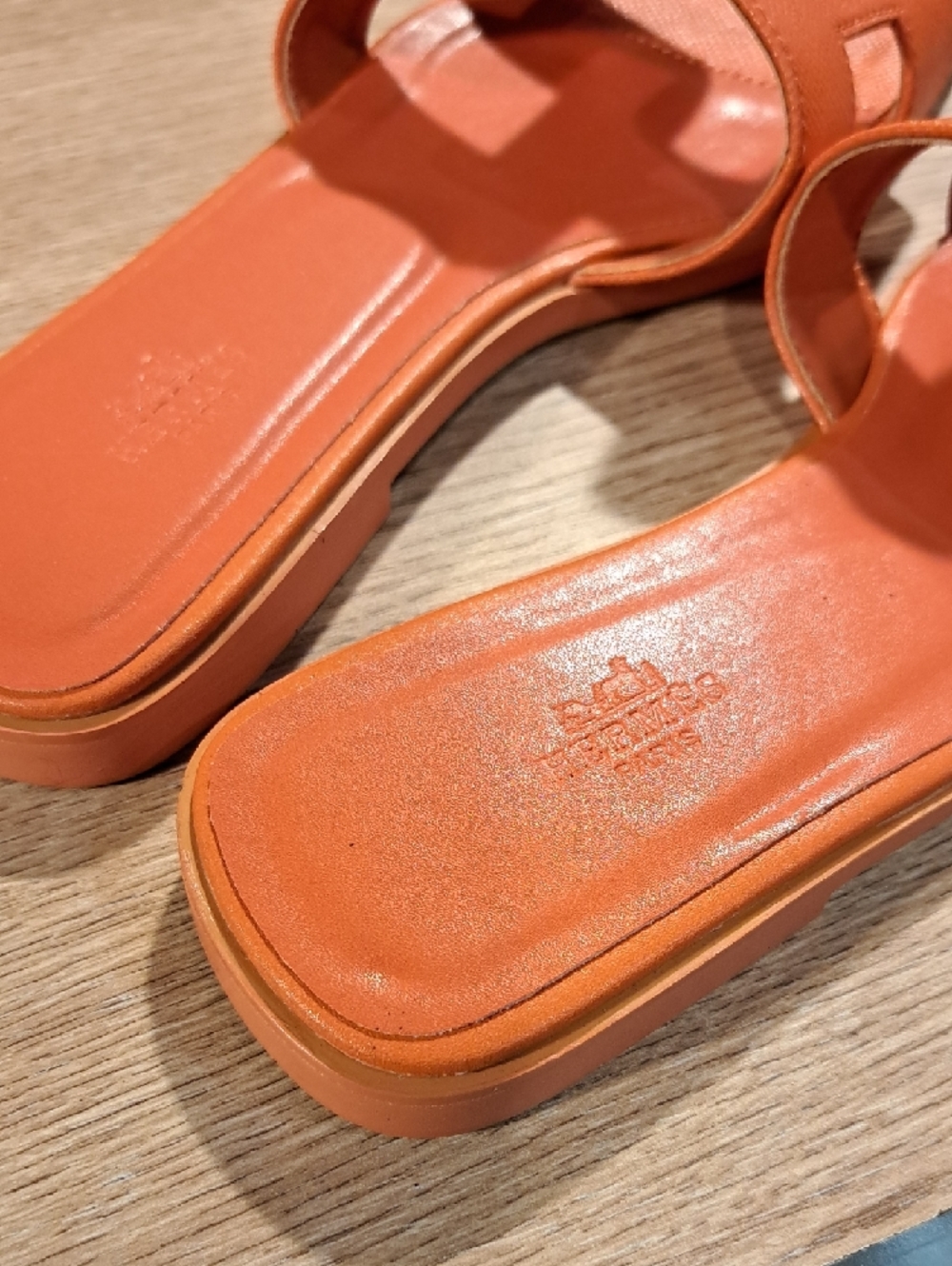 Women’s Orange Oran Style Leather Sandals 38 US 8 - Picture 5 of 8